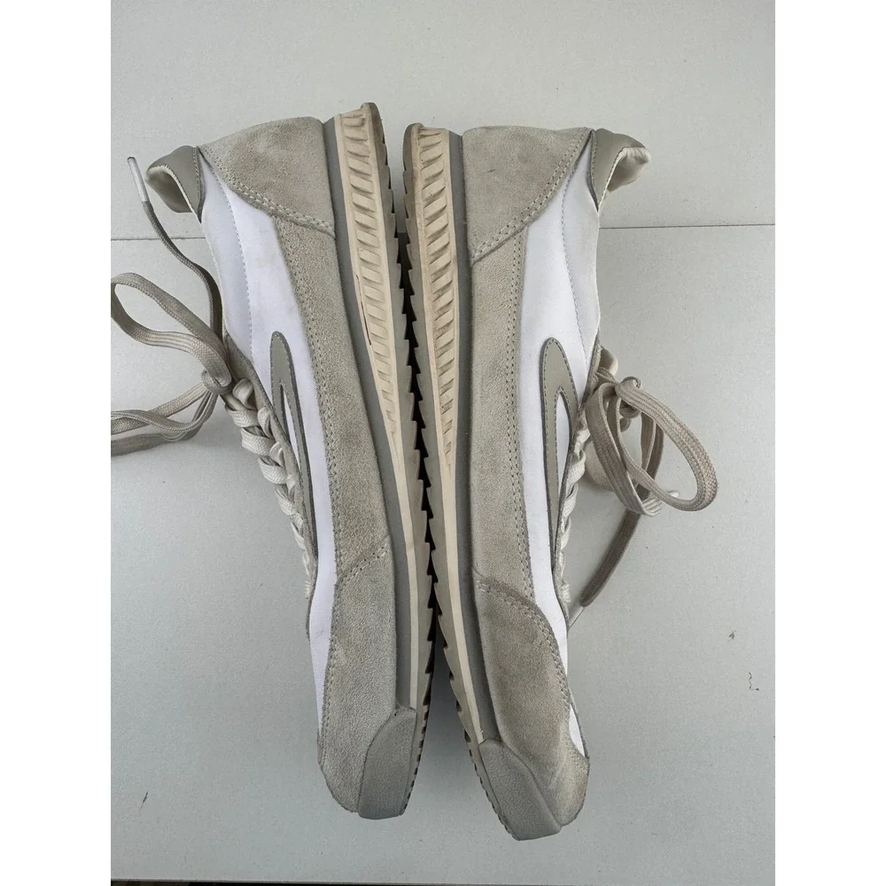 Tretorn Rawlins 20 Leather Suede White Gray Athletic Sneakers Women Size‎ 9.5